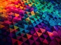 Geometric shapes in surreal gradient background