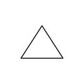Geometric shapes, triangle icon. Simple line, outline vector 3d figures icons for ui and ux, website or mobile application