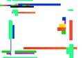 Geometric shapes in various colors and sizes are arranged on a white background, creating a modern and vibrant abstract