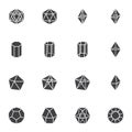 Geometric shapes vector icons set Royalty Free Stock Photo