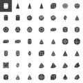 Geometric shapes vector icons set Royalty Free Stock Photo