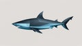 Geometric Shark Design: Abstract 3D Rendering of a Streamlined Predator with Sharp Edges and An Royalty Free Stock Photo