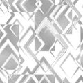Geometric silver seamless pattern. Repeating abstract rhombus background. Repeated geometry line for designs prints. Foil effect r
