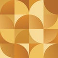 Geometric simple golden colored seamless pattern. Abstract minimalist poster. Scandinavian background