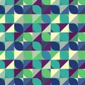 Geometric simple pattern seamless static perfectly smooth with wide petals triangles with green blue crimson beige