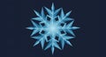A geometric snowflake design with sharp, angular shapes and symmetrical patterns Royalty Free Stock Photo