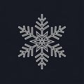 Geometric snowflake design with six branches on a dark background Royalty Free Stock Photo