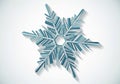 Geometric snowflake design with symmetrical, intricate patterns. Royalty Free Stock Photo