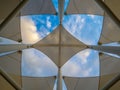 Geometric Solar Shade Sail Royalty Free Stock Photo