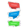 Geometric speech bubbles,banners,stickers in origami style Royalty Free Stock Photo