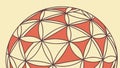 Geometric Sphere with Intersecting Triangle Patterns, Abstract Art, vector design Generative AI Royalty Free Stock Photo
