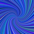 Geometric spiral background - vector illustration from spinning rays in blue tones Royalty Free Stock Photo