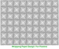 Geometric Spiral Optical Illusion Pattern for Wrapping Paper, Black and White Hypnotic Square Line Art Background Royalty Free Stock Photo