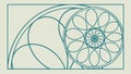 Geometric spiral pattern, abstract design element vector design Generative AI Royalty Free Stock Photo