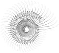 Geometric spiral. Volute, helix elements. Abstract geometric ill Royalty Free Stock Photo