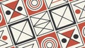 Geometric square pattern, abstract and tiled background design vector design Generative AI Royalty Free Stock Photo