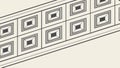 Geometric Square Pattern Perspective Border, vector design Generative AI Royalty Free Stock Photo