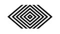Geometric square spiral, abstract visual design, vector design Generative AI Royalty Free Stock Photo
