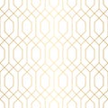 Geometric gold chain seamless pattern