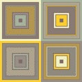 Geometric squares of straight lines. Seamless pattern. Simple design.