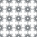 Geometric star or flower floral seamless pattern. Ornament can be used for gift wrapping paper, pattern fills, web page background Royalty Free Stock Photo