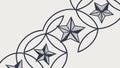 Geometric Star Interlocking Pattern Vector, vector design Generative AI Royalty Free Stock Photo