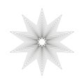 Geometric star pattern. Symmetrical line art. Abstract, intricate. Vector illustration. EPS 10.