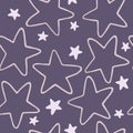 Geometric stars seamless pattern. Abtract star shapes elements wallpaper
