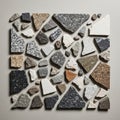 Is geometric, with stones placed at even intervals, creating a Royalty Free Stock Photo