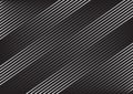 Geometric striped pattern with continuous parallel diagonal lines on dark gray background. Vector