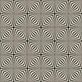 Geometric striped retro black and white seamless pattern