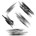 Geometric stroke patterns. Abstract sharp lines. Dynamic linear forms. Grunge stroke design.