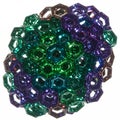 Geometric structure composed of hexagonal elements, creating a spherical shape. Royalty Free Stock Photo