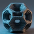 A geometric structure resembling a dodecahedron, composed of hexagonal and Royalty Free Stock Photo