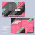 Geometric style half-fold template brochure