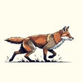Geometric-style illustration of a fox features Royalty Free Stock Photo