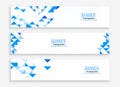 geometric style wide web business header template in set Royalty Free Stock Photo
