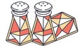 Geometric Styled Salt and Pepper Shakers Set, vector design Generative AI Royalty Free Stock Photo
