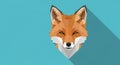 Geometric, stylized fox illustration on a Royalty Free Stock Photo