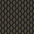 Geometric stylized leaf seamless pattern on black background Royalty Free Stock Photo