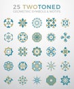 25 Geometric Symbols & Motifs Set