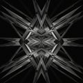 Geometric, symmetrical pattern with angular shapes, forming a star-like configuration. Royalty Free Stock Photo