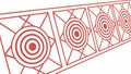 Geometric Target Pattern Lattice Design, vector design Generative AI Royalty Free Stock Photo