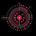 Geometric technology red vector drawing, technical wallpaper. Ab Royalty Free Stock Photo