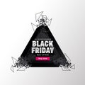 Geometric template background with explosion simple figure for black friday.
