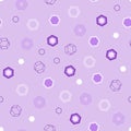 Geometric Tender Seamless Pattern of Lilac Hexagons on Light Backdrop.