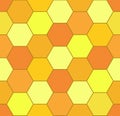 Geometric texture of honey cell shapes