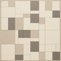Minimalistic Taupe Grid With Cartoon Abstraction Influence