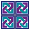 Geometric tile blocks