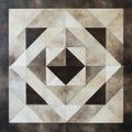 Geometric Tile Pattern in Beige, Brown, and Black Royalty Free Stock Photo